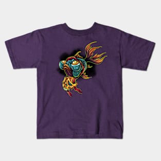 Skull haunted fish Kids T-Shirt